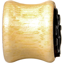 Load image into Gallery viewer, 1/2 Organic Wood Nautical Anchor Double Flare Tunnel Plug
