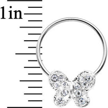 将图片加载到图库查看器，16G 7/16 Clear Gem Soaring Butterfly BCR Captive Ring
