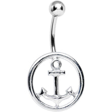 Load image into Gallery viewer, Stainless Steel Circlet Anchor Belly Ring
