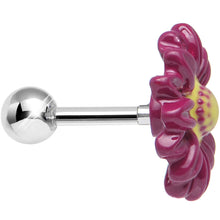 Load image into Gallery viewer, Dark Pink Cheerful Gerbera Daisy Flower Tragus Cartilage Earring

