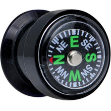 Load image into Gallery viewer, Acrylic Black Find Your Direction Compass Screw Fit Plug 0G to 1"
