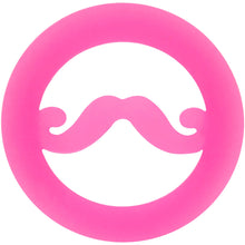将图片加载到图库查看器，9/16 Pink Silicone Dapper Mustache Tunnel Plug
