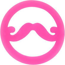 将图片加载到图库查看器，7/8 Pink Silicone Dapper Mustache Tunnel Plug
