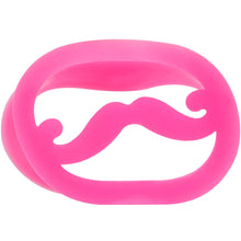 将图片加载到图库查看器，25mm Pink Silicone Dapper Mustache Tunnel Plug
