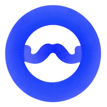 将图片加载到图库查看器，0G Blue Silicone Dapper Mustache Tunnel Plug
