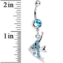 Load image into Gallery viewer, Aqua Gem Coral Reef Tropical Fish Dangle Belly Ring

