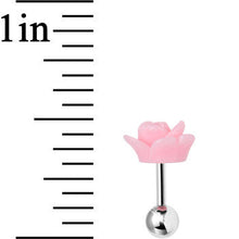 Load image into Gallery viewer, 16G Baby Pink Courtship Rose Cartilage Tragus Earring
