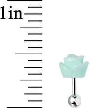Load image into Gallery viewer, 16G Mint Green Courtship Rose Cartilage Tragus Earring
