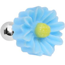 Load image into Gallery viewer, 16G Aqua Desert Cactus Flower Cartilage Tragus Earring
