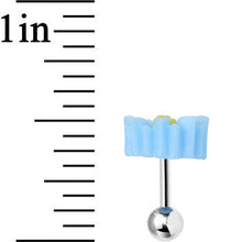 Load image into Gallery viewer, 16G Aqua Desert Cactus Flower Cartilage Tragus Earring
