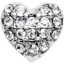 Load image into Gallery viewer, Clear Crystal 18G Faithful Heart Cartilage Tragus Earring
