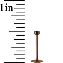 将图片加载到图库查看器，16G 3/8 Aurora Gem Bronze Anodized Titanium Labret Monroe 2.5mm
