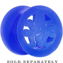 Load image into Gallery viewer, Blue Silicone Deep Sea Octopus Tunnel Plug Available in Sizes 6mm to 25mm
