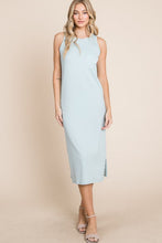 将图片加载到图库查看器，Ribbed Knit Sleeveless Midi Dress For Women – Simple, Casual, Elegant, Versatile and Chic Midi Dress with Ribbed Texture for Every Occasion
