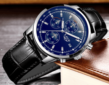 Load image into Gallery viewer, Men's  Waterproof Watch With Chronometers Date Display And Fluorescent Pointers Excellent Look Perfect Gift
