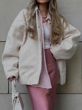 将图片加载到图库查看器，Autumn Casual Full Size Drop Shoulder Snap Down Jacket with Buttoned Front and Pockets
