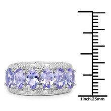 Load image into Gallery viewer, 2.64 Carat Genuine Tanzanite .925 Sterling Silver Ring
