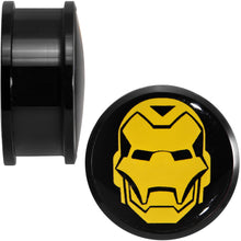 Load image into Gallery viewer, 1 inch Licensed Iron Man Acrylic Screw Fit Plugs Set
