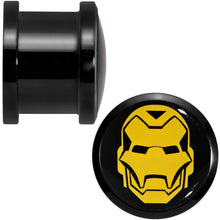 Load image into Gallery viewer, 9/16 Licensed Iron Man Acrylic Screw Fit Plugs Set
