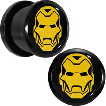 Load image into Gallery viewer, 9/16 Licensed Iron Man Acrylic Screw Fit Plugs Set

