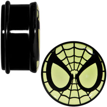 Load image into Gallery viewer, 1 inch Licensed Spider-Man Glow in the Dark Screw Fit Plugs Set

