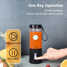 Load image into Gallery viewer, 530ML Electric Juicer Portable Smoothie Blender USB Rechargeable Food Processor Fruit Mixer Machine Mini Juicer Blender Cup Portable Juicer For Travel USB Electric Blender Fruit Smoothie Blender Machine Personal Food Processor Juicer
