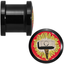 Load image into Gallery viewer, 7/16 Licensed Thor Hammer Logo Acrylic Screw Fit Plugs Set
