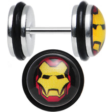 将图片加载到图库查看器，Licensed Iron Man Stainless Steel Cheater Plugs Set
