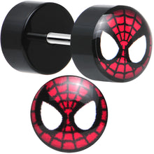 将图片加载到图库查看器，Licensed Spider-Man Acrylic Cheater Plugs Set
