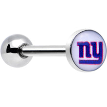 Load image into Gallery viewer, Officially Licensed NFL New York Giants Barbell Tongue Ring
