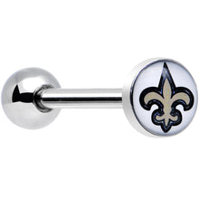 Load image into Gallery viewer, Officially Licensed NFL New Orleans Saints Barbell Tongue Ring
