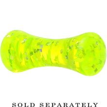 Load image into Gallery viewer, 8G Neon Green Ultra Glitter Saddle Plug
