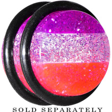 Load image into Gallery viewer, 9/16 Multi Pink Acrylic Perfectly Rosy Glitter Single Flare Plug

