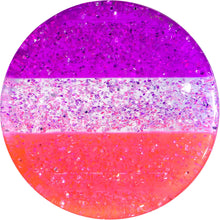 将图片加载到图库查看器，18mm Multi Pink Acrylic Perfectly Rosy Glitter Saddle Plug

