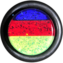 Load image into Gallery viewer, 00G Green Red Blue Acrylic Vibrant Glitter Taper
