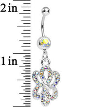 将图片加载到图库查看器，Aurora Gem Sparkling Sailor Knot Dangle Belly Ring
