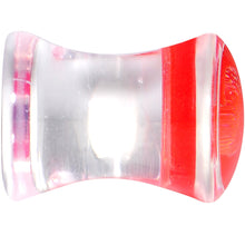 Load image into Gallery viewer, 2G Clear Red Acrylic Adoring Heart Saddle Plug
