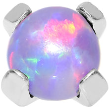 Load image into Gallery viewer, 16G 2.5mm Faux Purple Prong Set Opal Titanium Dermal Top

