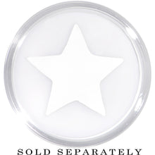 Load image into Gallery viewer, Clear White Acrylic Wish on a Star Saddle Plug 2G to 20mm
