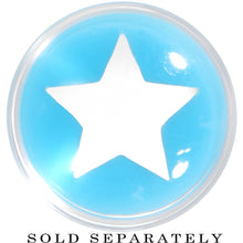 Load image into Gallery viewer, Clear Light Blue Acrylic Wish on a Star Saddle Plug 2G to 20mm
