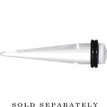 Load image into Gallery viewer, 00G Clear White Acrylic Wish on a Star Taper

