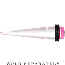 Load image into Gallery viewer, 00G Clear Pink Acrylic Wish on a Star Taper
