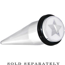 Load image into Gallery viewer, 9/16 Clear White Acrylic Wish on a Star Taper
