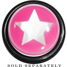 Load image into Gallery viewer, 9/16 Clear Pink Acrylic Wish on a Star Taper
