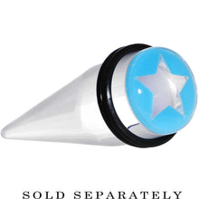 将图片加载到图库查看器，5/8 Clear Light Blue Acrylic Wish on a Star Taper
