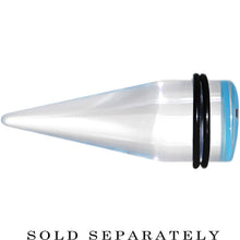 Load image into Gallery viewer, 18mm Clear Light Blue Acrylic Wish on a Star Taper
