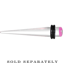 Load image into Gallery viewer, 0G Clear Pink Acrylic Set Sail Nautical Anchor Taper
