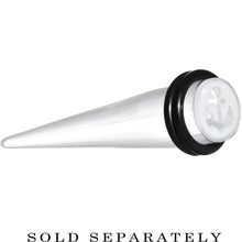 Load image into Gallery viewer, 00G Clear White Acrylic Set Sail Nautical Anchor Taper
