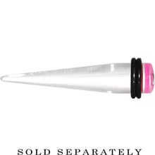 Load image into Gallery viewer, 00G Clear Pink Acrylic Set Sail Nautical Anchor Taper
