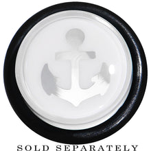 Load image into Gallery viewer, 1/2 Clear White Acrylic Set Sail Nautical Anchor Taper
